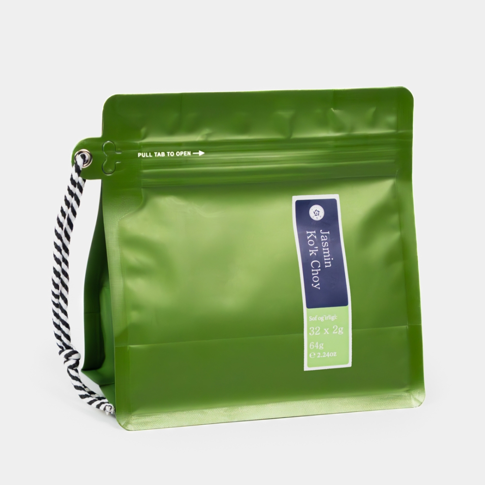 Riantea Jasmine Green Tea 32×2 g — Премиальный жасминовый зелёный чай в пирамидках