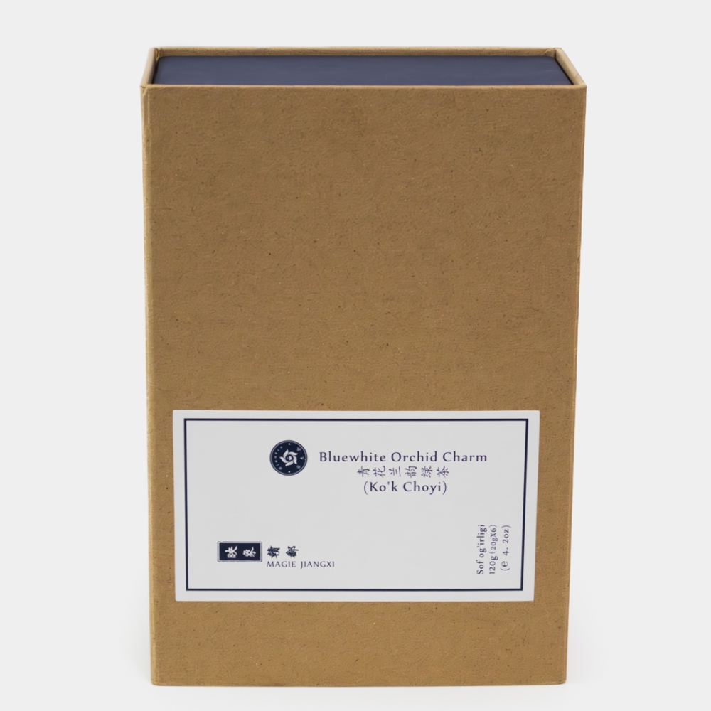 Riantea Bluewhite Orchid Charm Green Tea 6×20g — Премиальный зелёный чай Magic Jiangxi с ароматом орхидеи