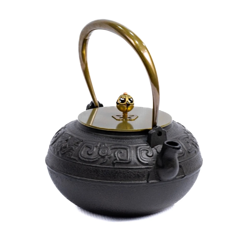 Чугунный чайник круглый