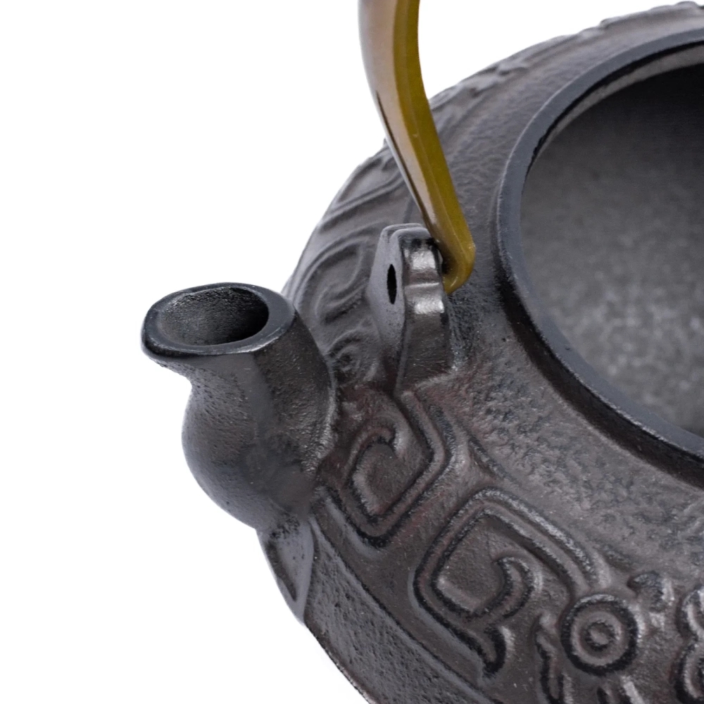 Чугунный чайник круглый